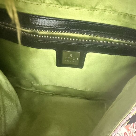 Fendi Mamma Baguette Beaded Fringe Shoulder Bag Bucket Hand Bag FF - Picture 13 of 14